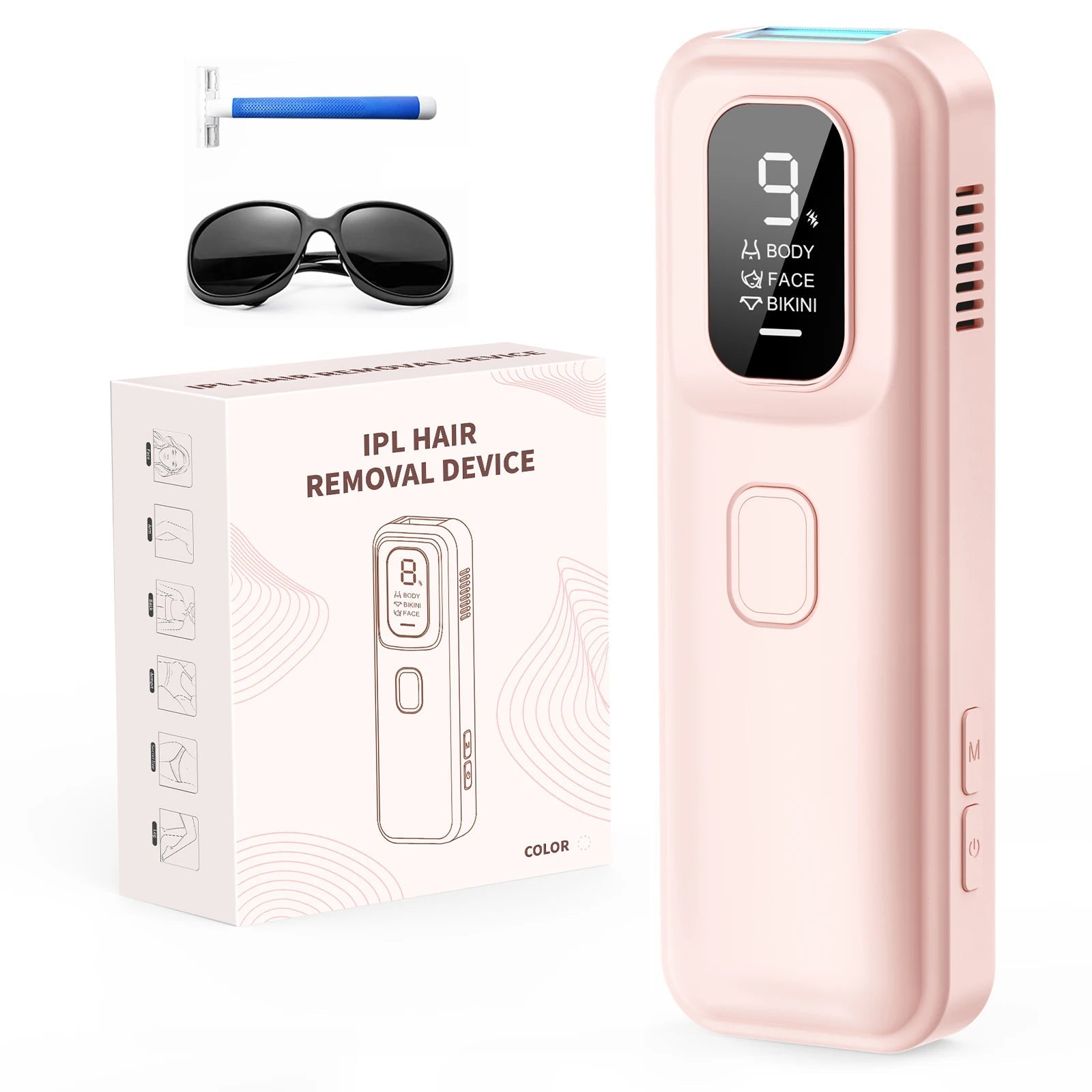 Electric IPL Permanent Laser Hair Removal, 999900 Flash Pulses Depilador, Bikini Trimmer, Laser Photoepilator for Women